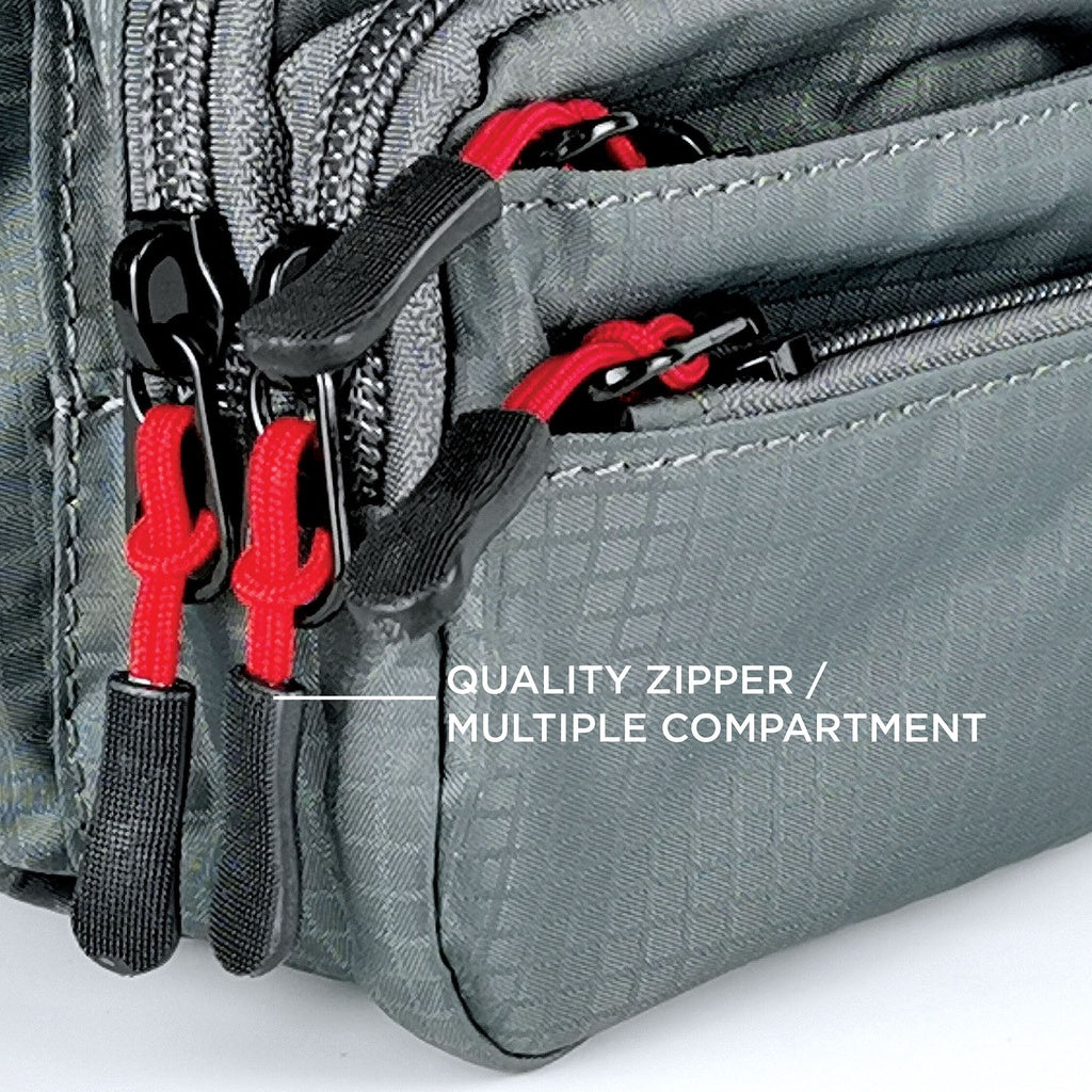 Black Hammer Water Resistant Waist Bag H7031 - BLACK SAFE OUTLET