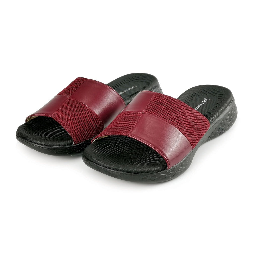 Jo& Women Comfort Slip On Sandals J1803/152-WK - BLACK SAFE OUTLET