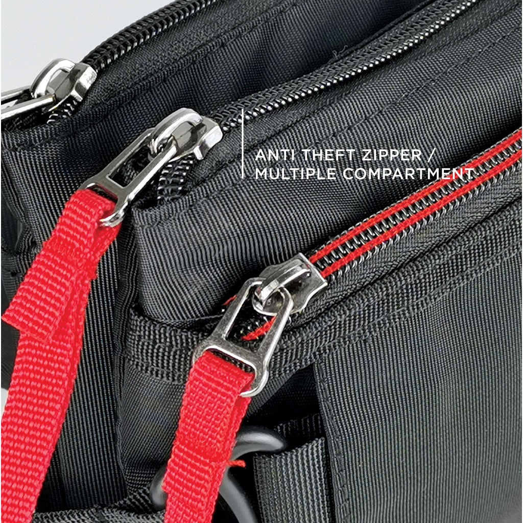 Black Hammer Men Waist Bag RG012 - BLACK SAFE OUTLET