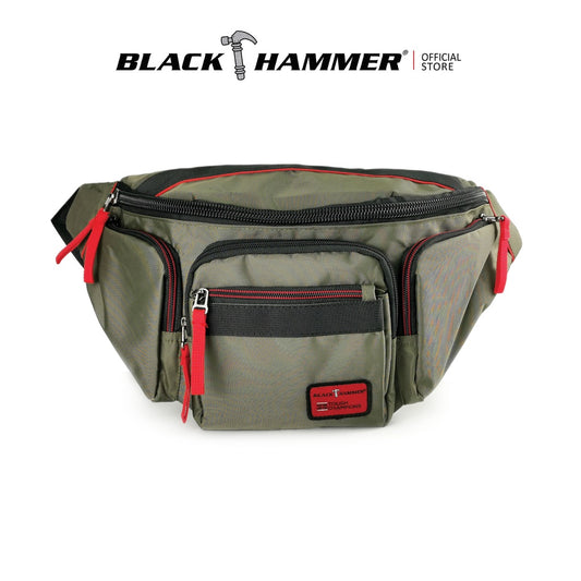Black Hammer Men Waist Bag RG010 - BLACK SAFE OUTLET