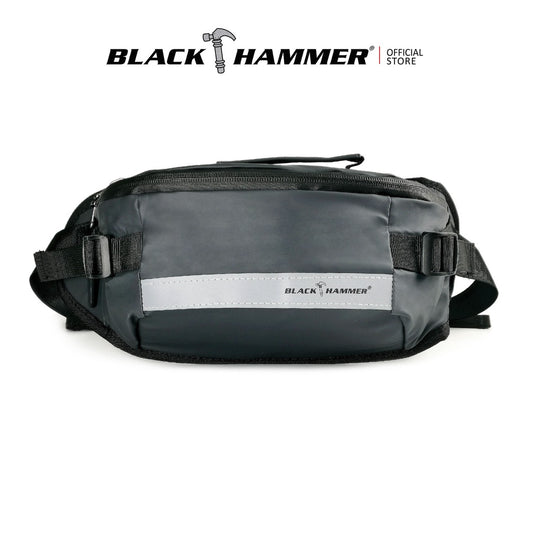 Black Hammer Men Water Resistant Waist Bag RG014 - BLACK SAFE OUTLET