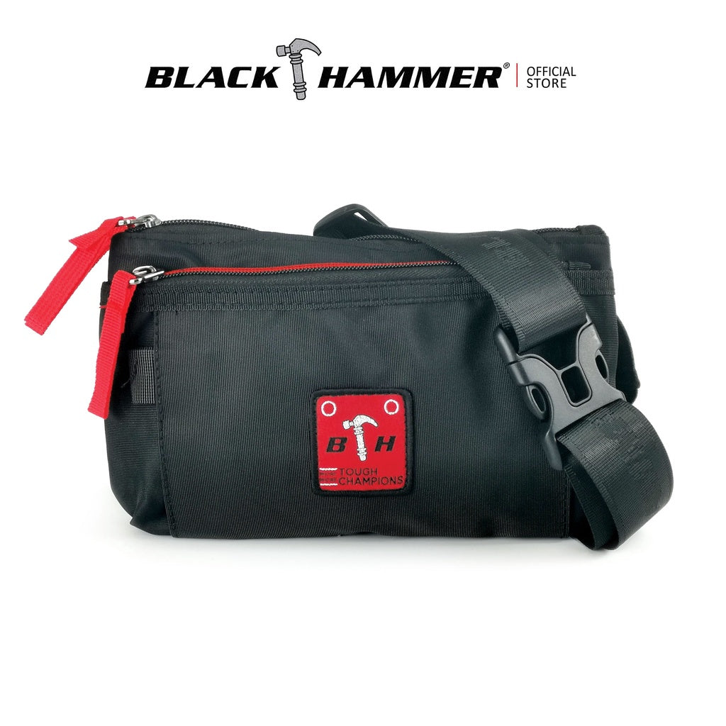 Black Hammer Men Waist Bag RG012 - BLACK SAFE OUTLET