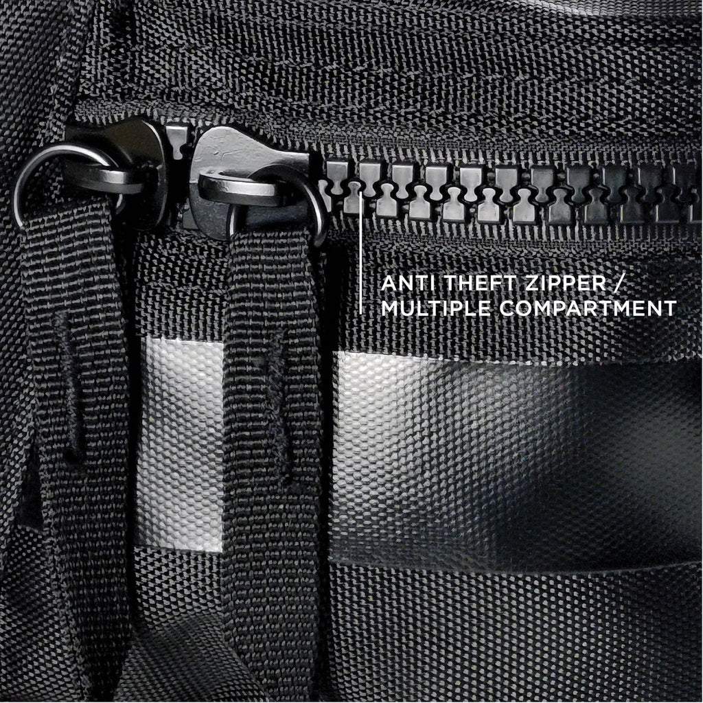 Black Hammer Men Waist Bag 17042 - BLACK SAFE OUTLET