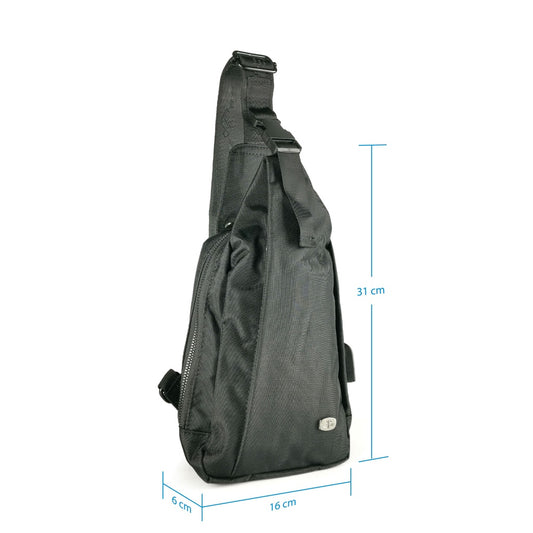 Black Hammer Men Chest Bag RG015 - BLACK SAFE OUTLET