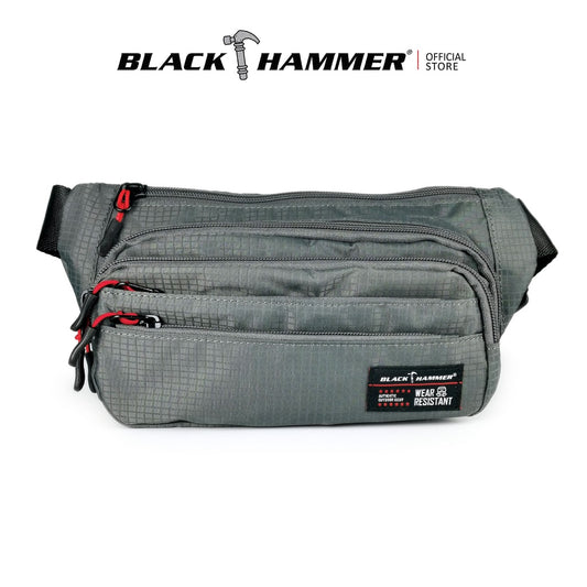 Black Hammer Water Resistant Waist Bag H7031 - BLACK SAFE OUTLET