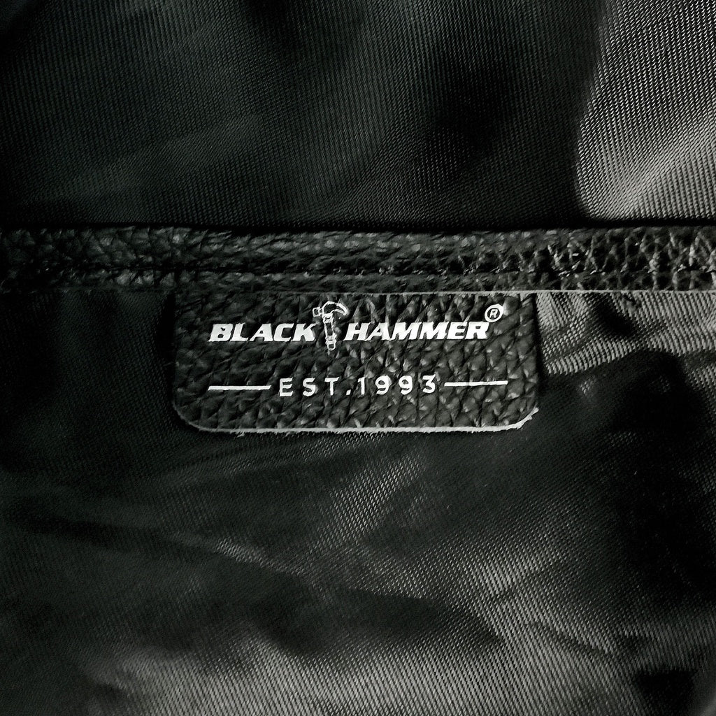 Black Hammer Men Genuine Leather Chest Bag RG8028 - BLACK SAFE OUTLET