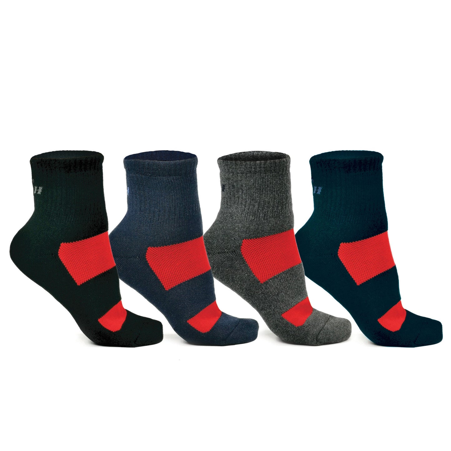 ST00215 Full Terry 1/2 Length Socks - BLACK SAFE OUTLET