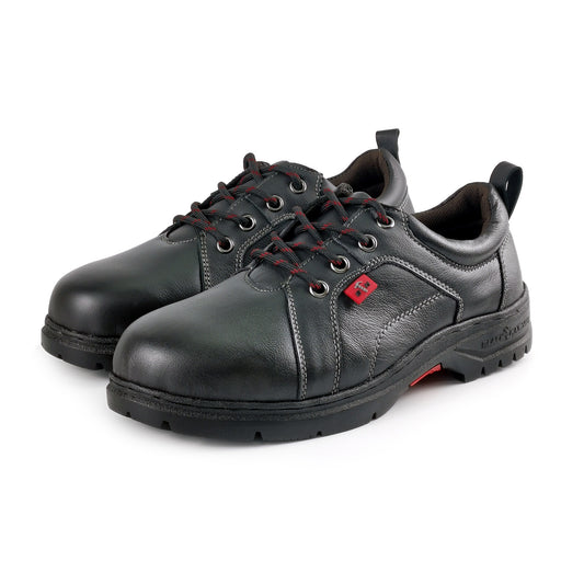 Black Hammer Low Cut Lace Up Ladies Safety Shoes BH 3887 - BLACK SAFE OUTLET