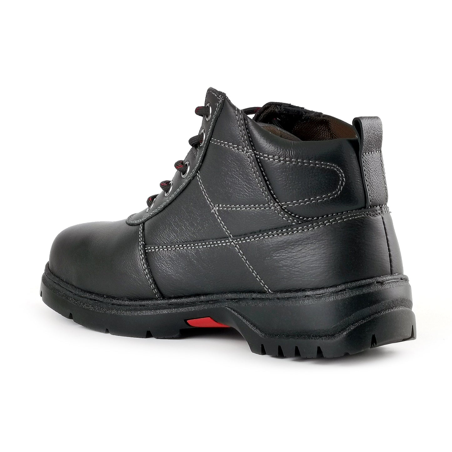 Black Hammer Mid Cut Lace Up Ladies Safety Shoes BH 3888 - BLACK SAFE OUTLET