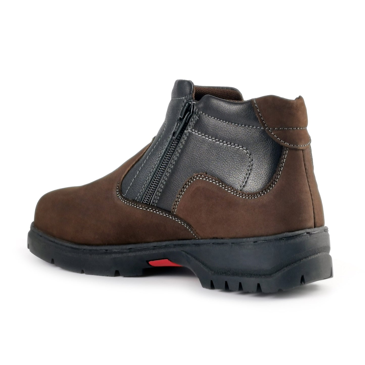 Black Hammer Mid Cut Double Zip Ladies Safety Shoes BH 3889 - BLACK SAFE OUTLET
