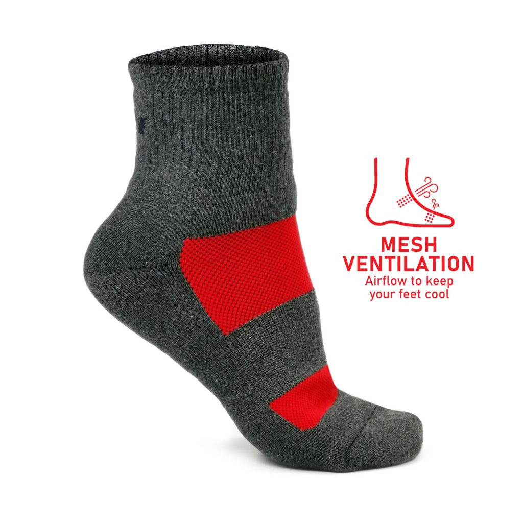 ST00215 Full Terry 1/2 Length Socks - BLACK SAFE OUTLET