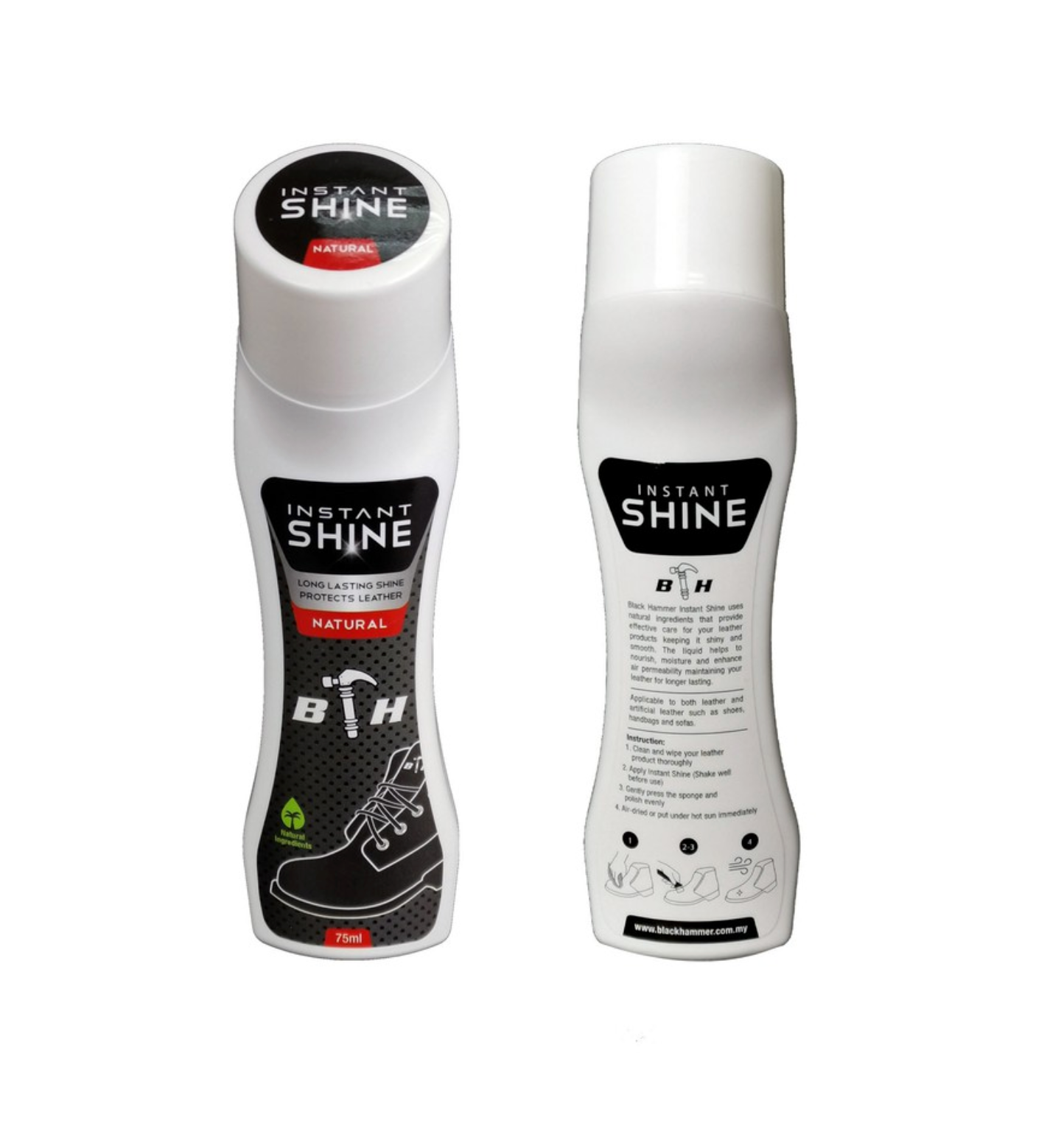 Black Hammer Instant Shine Shoeshine 75ml - BLACK SAFE OUTLET