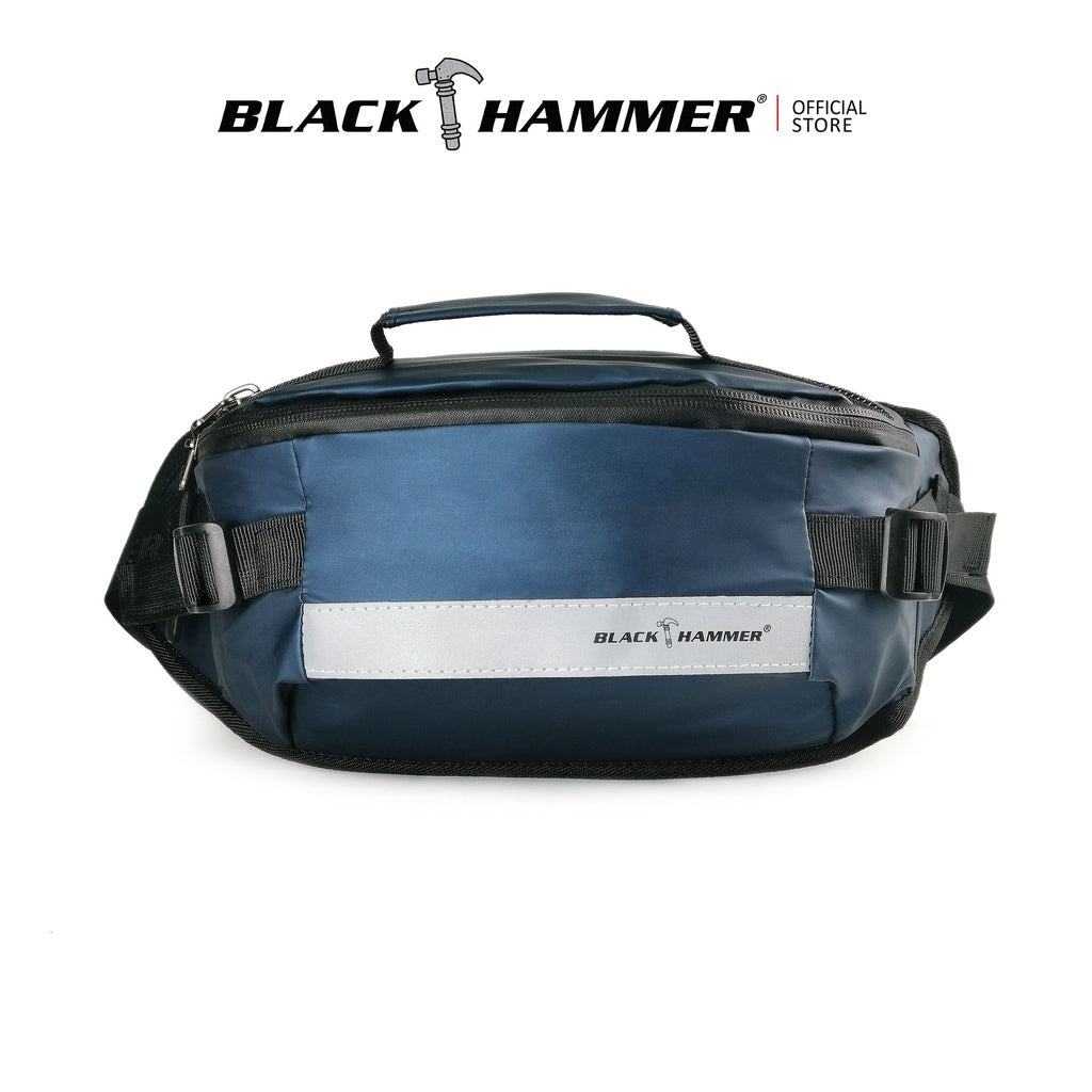 Black Hammer Men Water Resistant Waist Bag RG014 - BLACK SAFE OUTLET