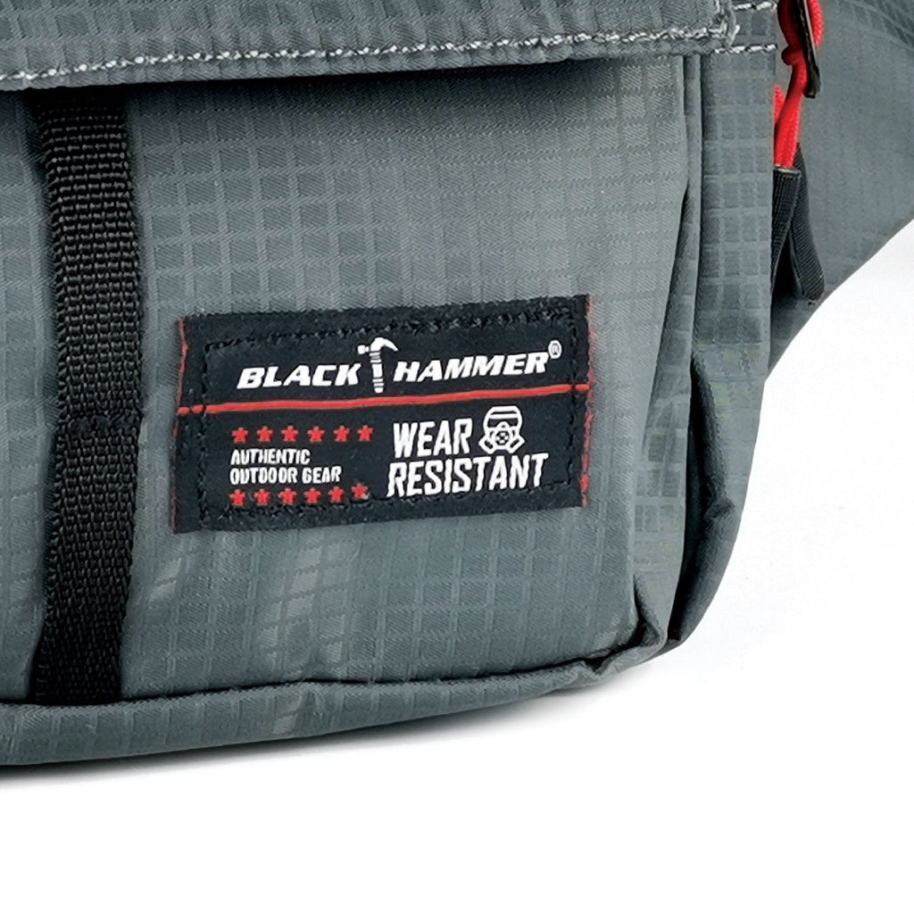 Black Hammer Water Resistant Waist Bag H562 - BLACK SAFE OUTLET