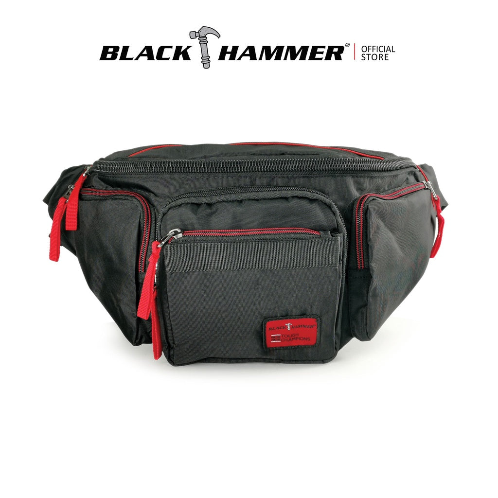 Black Hammer Men Waist Bag RG010 - BLACK SAFE OUTLET