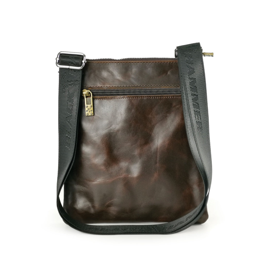 Black Hammer Men Genuine Leather Sling Bag RG301 - BLACK SAFE OUTLET