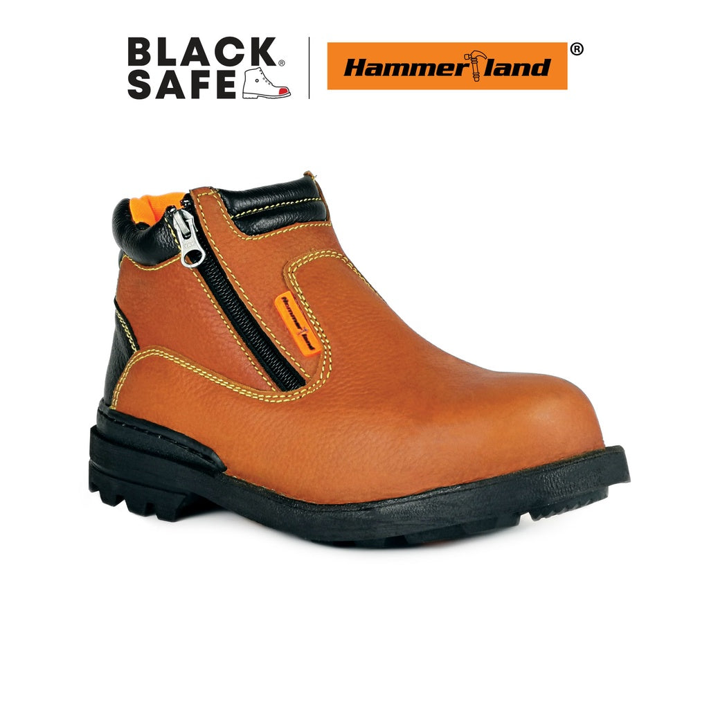 Hammerland Men Mid Cut Double Zip Safety Shoes HAM-4402