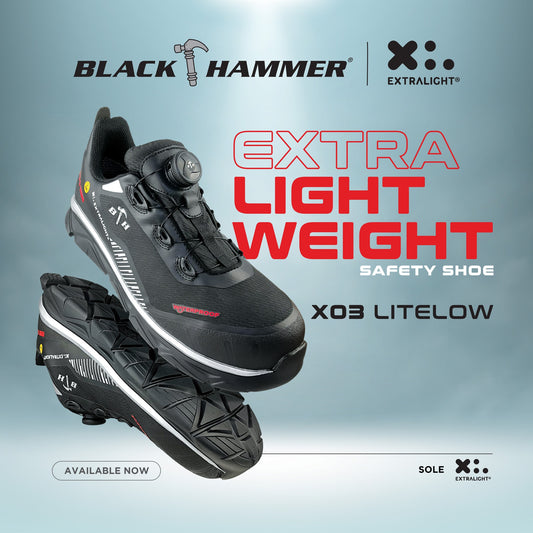 Black Hammer Pro Series ESD Waterproof & Lightweight Safety Shoes