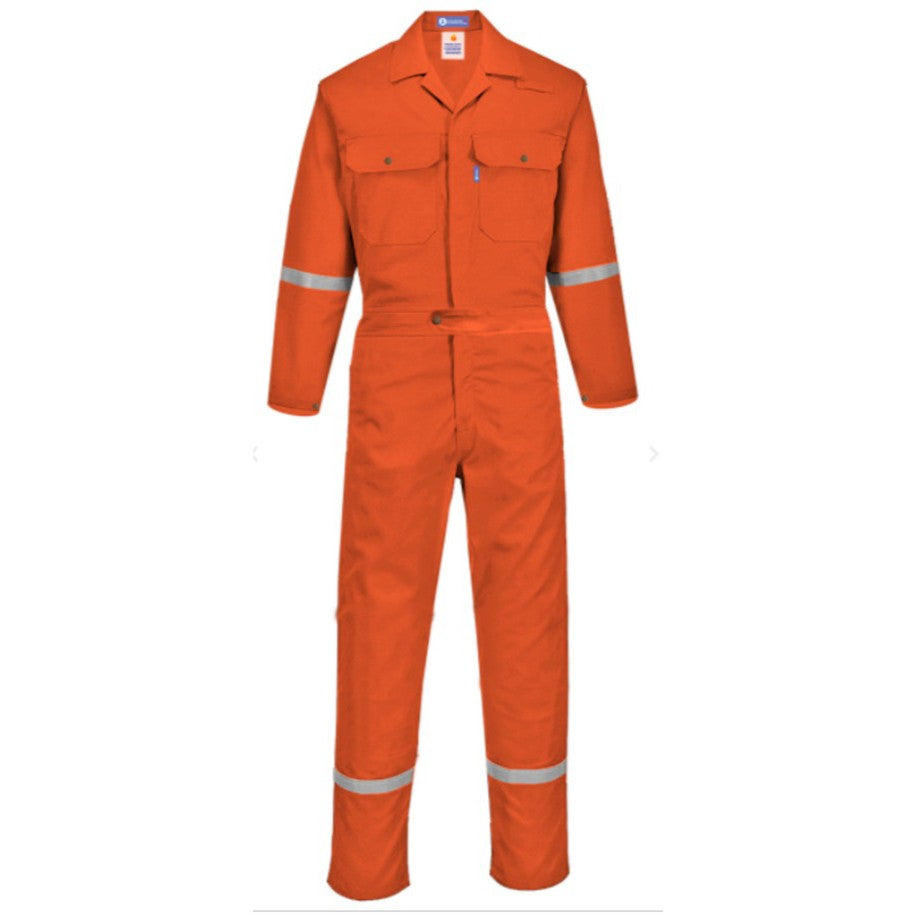 HOUSTON FLAME RESISTANT COVERALL - ISO11612, ISO13506 - BLACK SAFE OUTLET