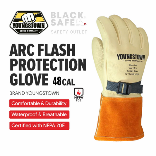 Youngstown Arc Flash Protection Glove 48 cal - BLACK SAFE OUTLET