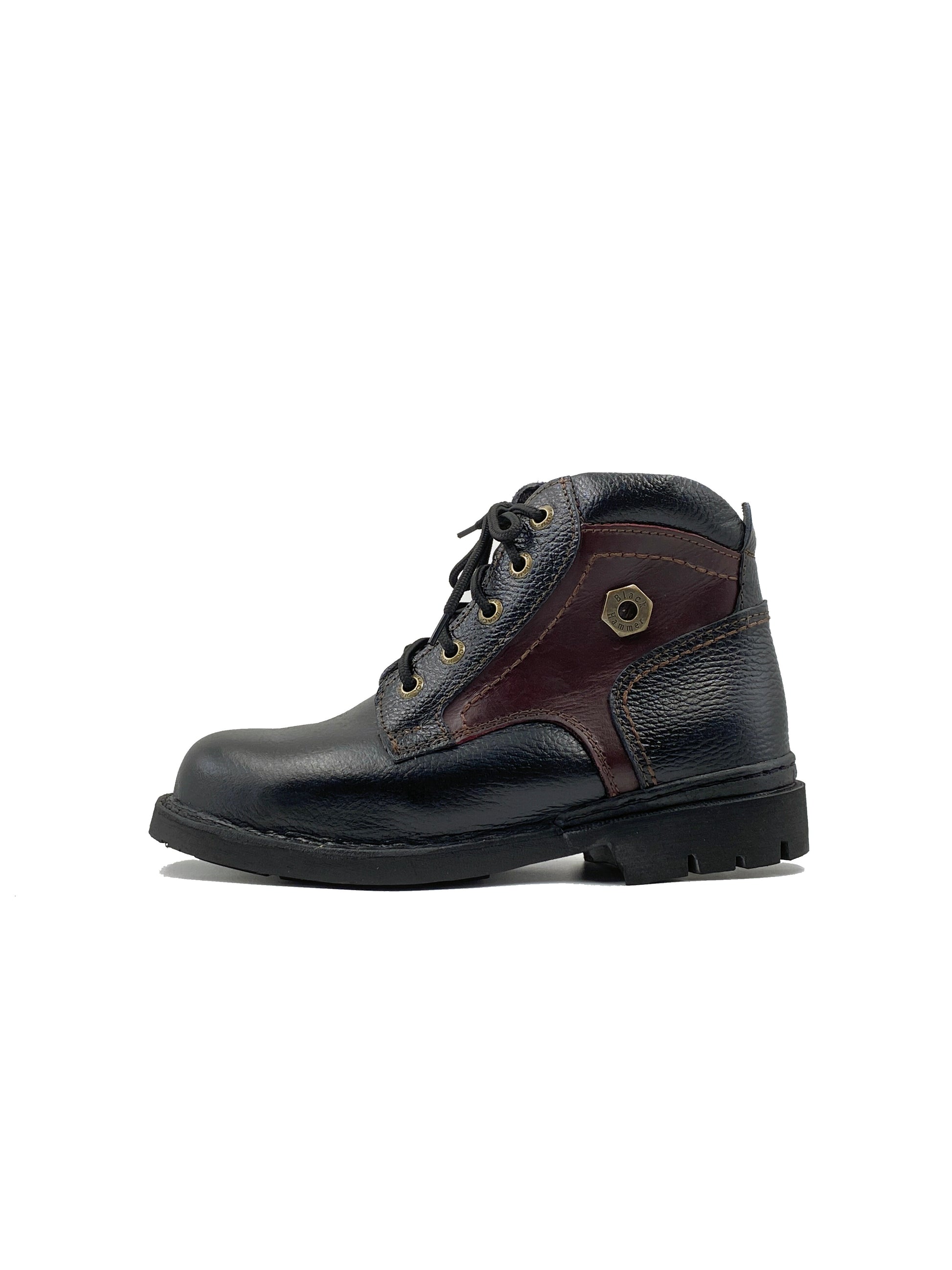 Black Hammer Men 4000 Series Mid Cut Safety Shoes BH4683 - BLACK SAFE OUTLET