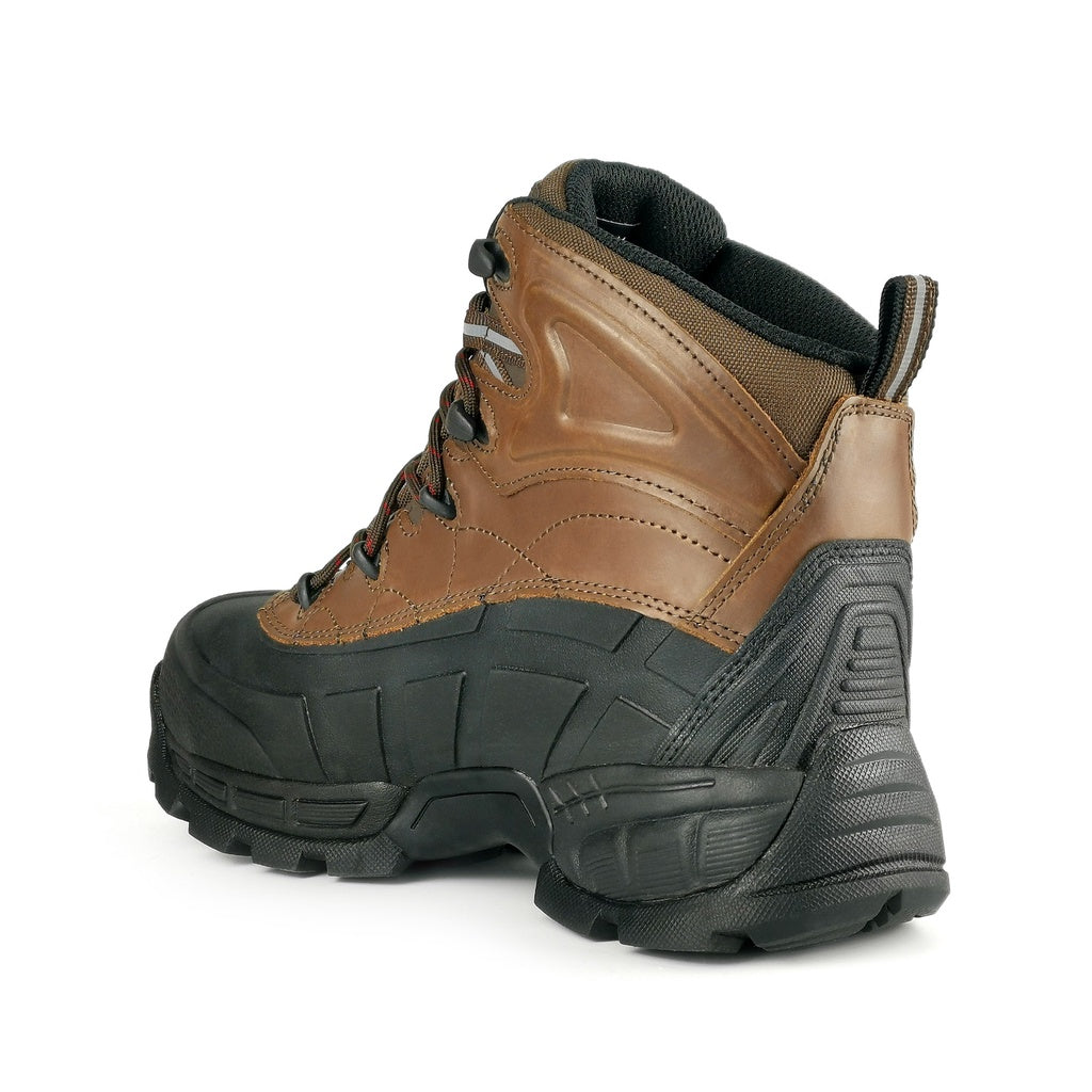 Black Hammer Men WATERPROOF Mid Cut with Shoelace Safety Shoe BHS201611 - BLACK SAFE OUTLET