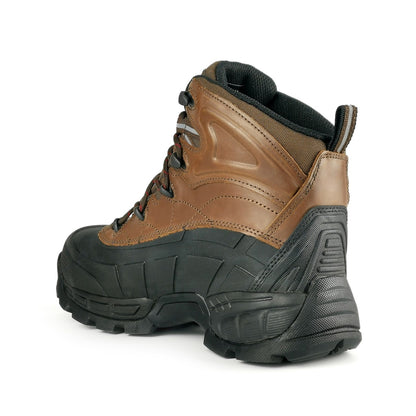 Black Hammer Men WATERPROOF Mid Cut with Shoelace Safety Shoe BHS201611 - BLACK SAFE OUTLET