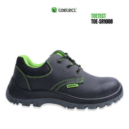 TOETECT | TOE-SR1008 Men Low Cut Lace-up Safety Shoes - BLACK SAFE OUTLET