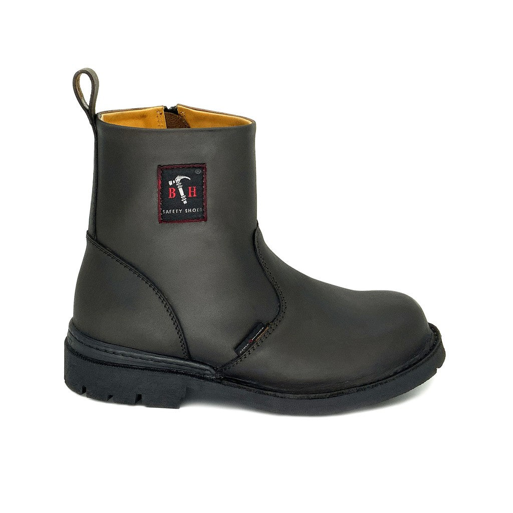 Black Hammer 4000 Series Mid Cut Safety Shoes BH4664 (SIRIM APPROVED) - BLACK SAFE OUTLET