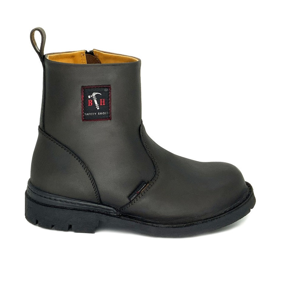 Black Hammer 4000 Series Mid Cut Safety Shoes BH4664 (SIRIM APPROVED) - BLACK SAFE OUTLET