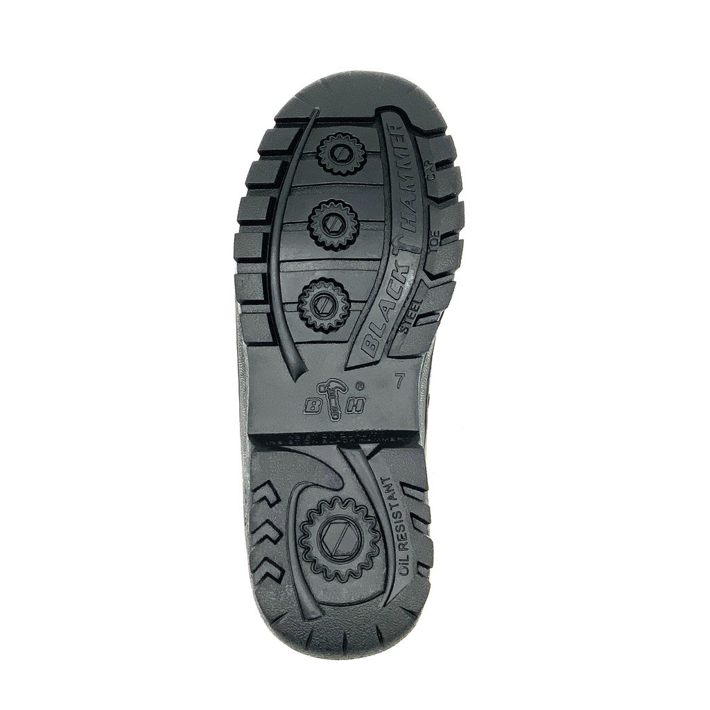 Black Hammer 2000 Series Mid Cut Safety Shoes BH2885 - BLACK SAFE OUTLET