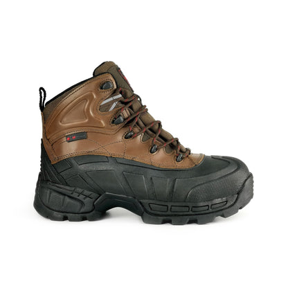 Black Hammer Men WATERPROOF Mid Cut with Shoelace Safety Shoe BHS201611 - BLACK SAFE OUTLET