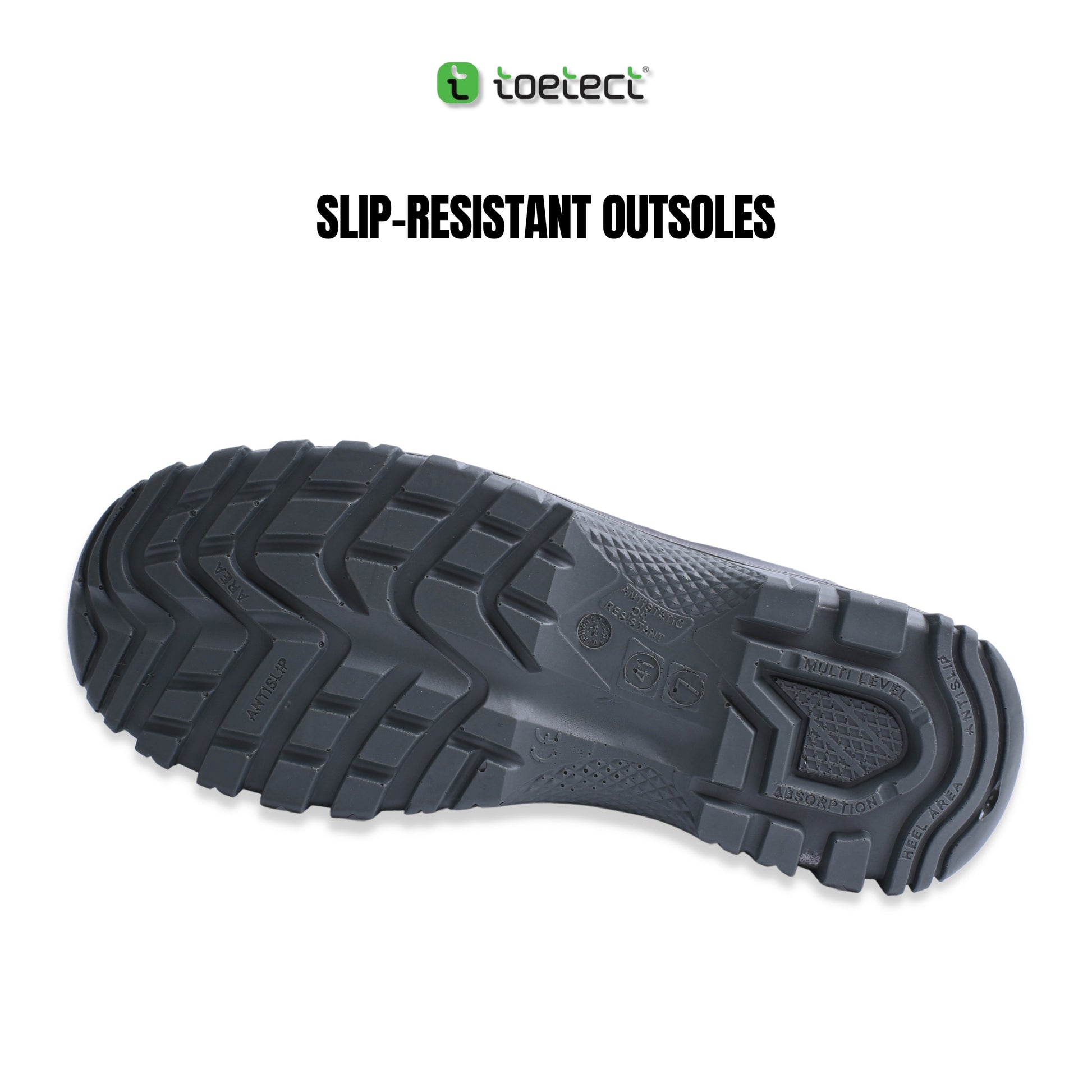 TOETECT | TOE-SR1008 Men Low Cut Lace-up Safety Shoes - BLACK SAFE OUTLET