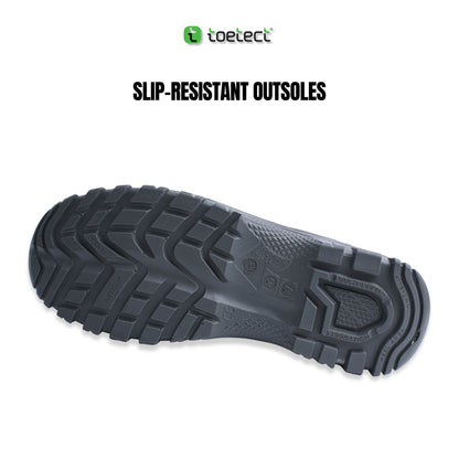 TOETECT | TOE-SR1008 Men Low Cut Lace-up Safety Shoes - BLACK SAFE OUTLET