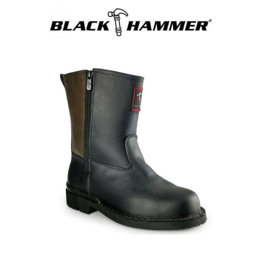 Black Hammer Men 4000 Series High Cut Safety Shoes BH4502 - BLACK SAFE OUTLET