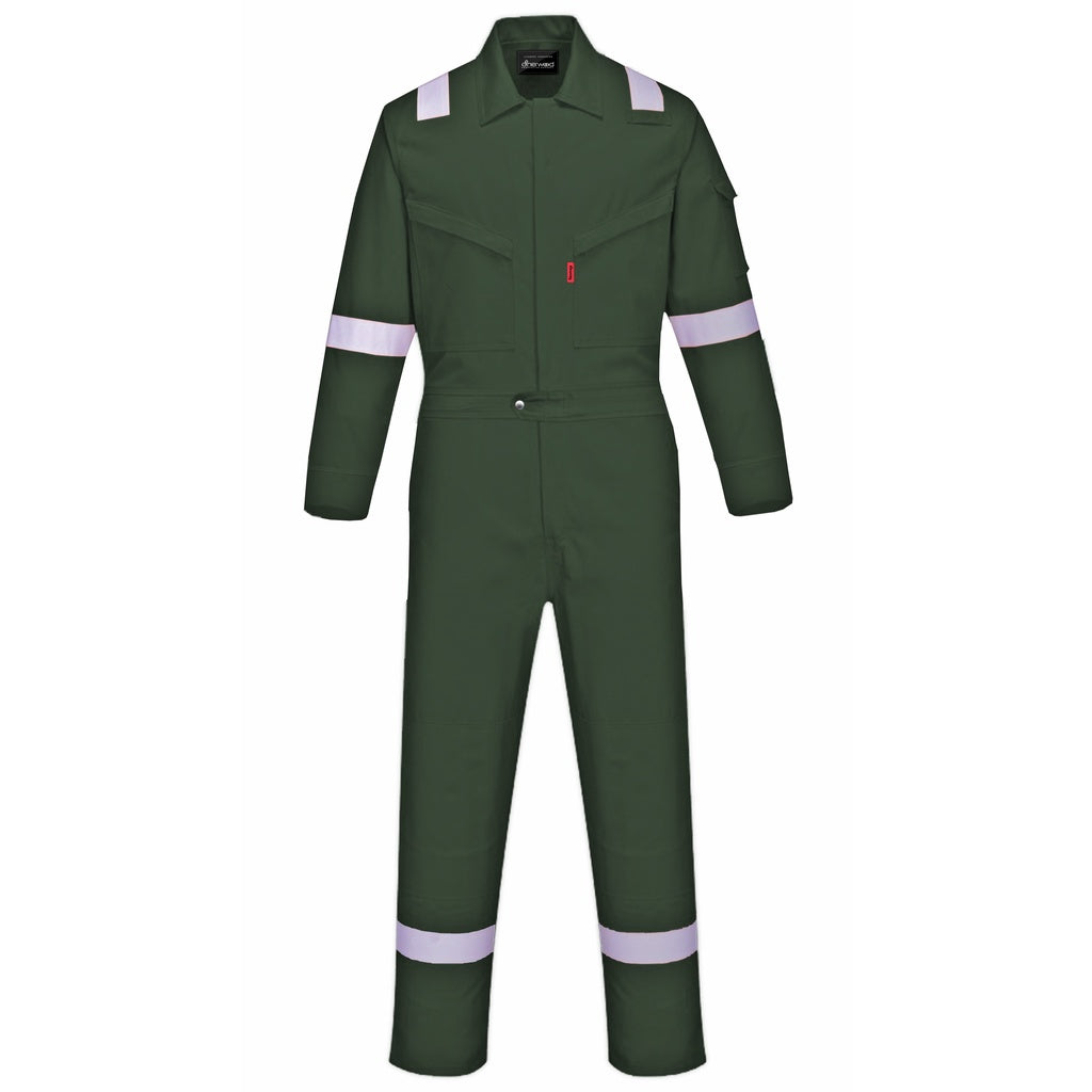 Sherwood Nomex IIIA Original Fire Resistance Coverall 2inch Reflector - BLACK SAFE OUTLET