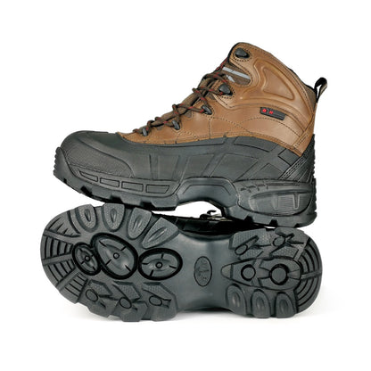 Black Hammer Men WATERPROOF Mid Cut with Shoelace Safety Shoe BHS201611 - BLACK SAFE OUTLET