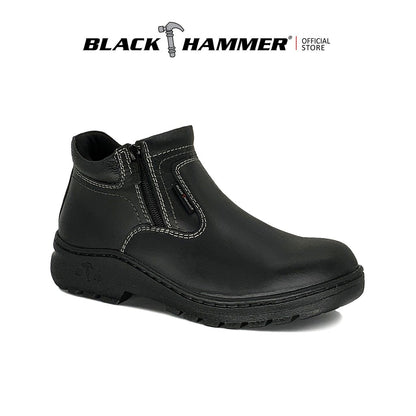 Black Hammer 2000 Series Mid Cut Safety Shoes BH2885 - BLACK SAFE OUTLET