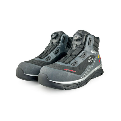 BLACK HAMMER Pro Series Men Mid Cut Waterproof ESD Extralight Safety Shoe BHS-22004 - BLACK SAFE OUTLET