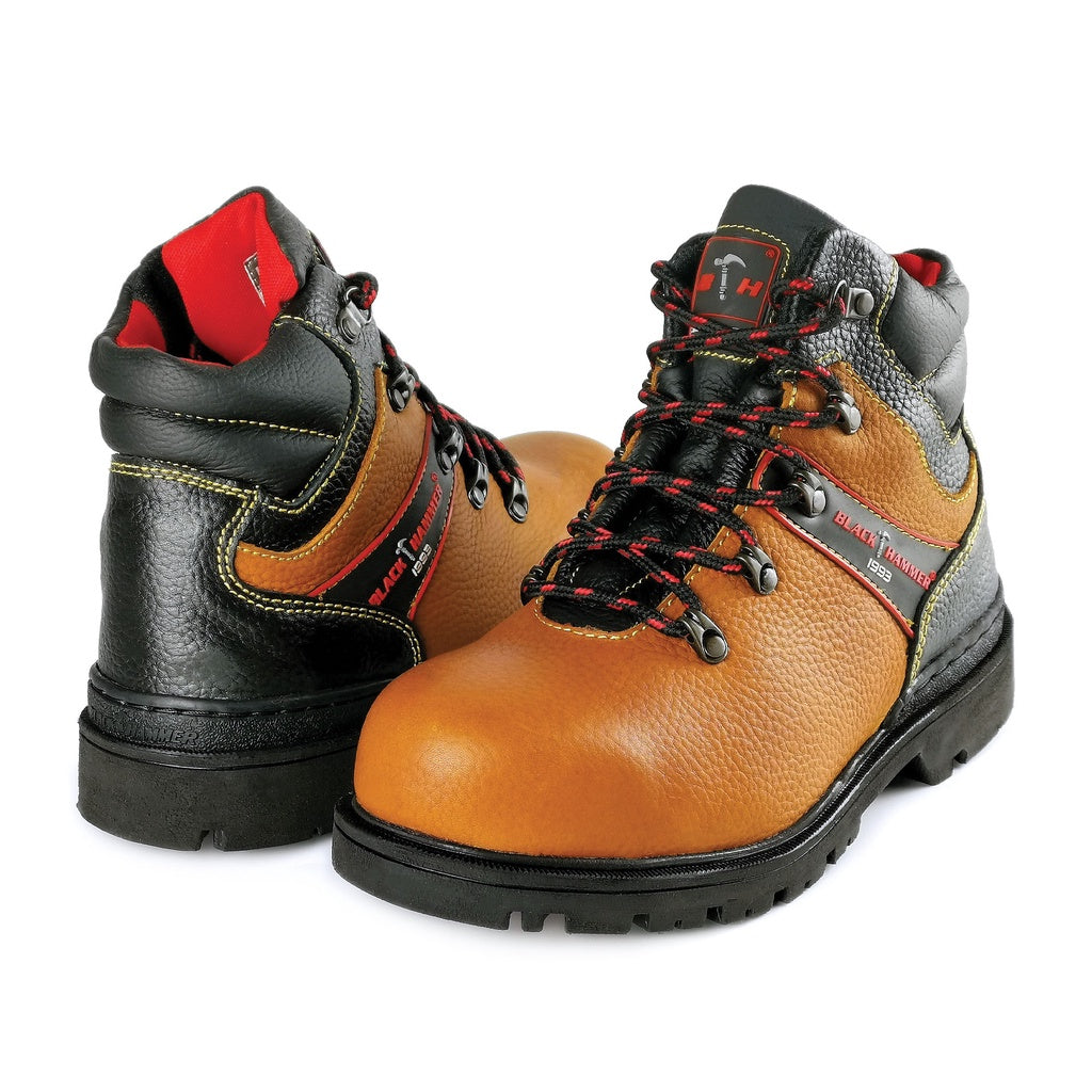 Black Hammer Men Mid Cut with Shoelace Safety Shoe BHS26606