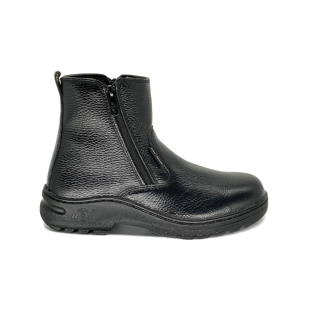 Black Hammer 2000 Series Mid Cut Safety Shoes BH 2333 (SIRIM APPROVED) - BLACK SAFE OUTLET