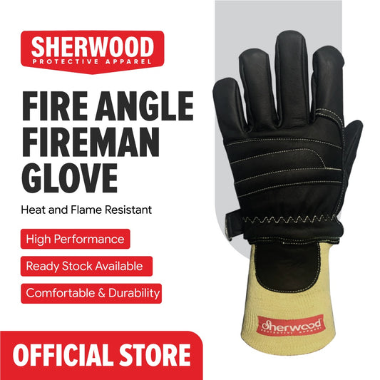 Sherwood Fire Angle Glove Fire Fighting Hand Protection - BLACK SAFE OUTLET