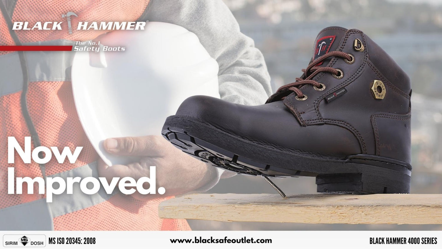Black Hammer SIRIM & DOSH Approved Safety Shoes – BLACK SAFE OUTLET