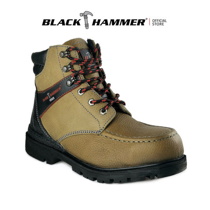 Black Hammer Men Mid Cut with Shoelace Safety Shoe BHS26607