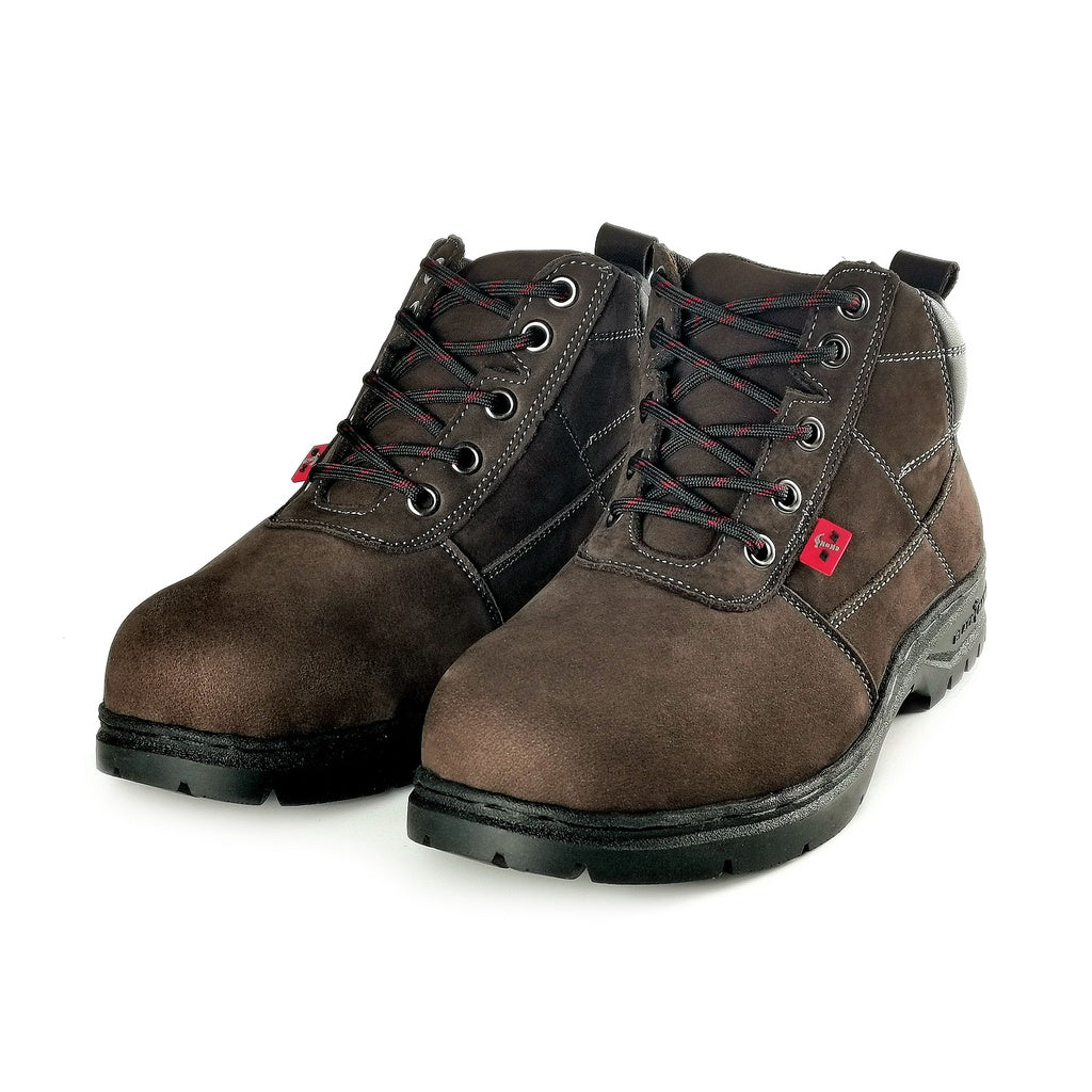 Black Hammer Mid Cut Lace Up Ladies Safety Shoes BH 3888 - BLACK SAFE OUTLET