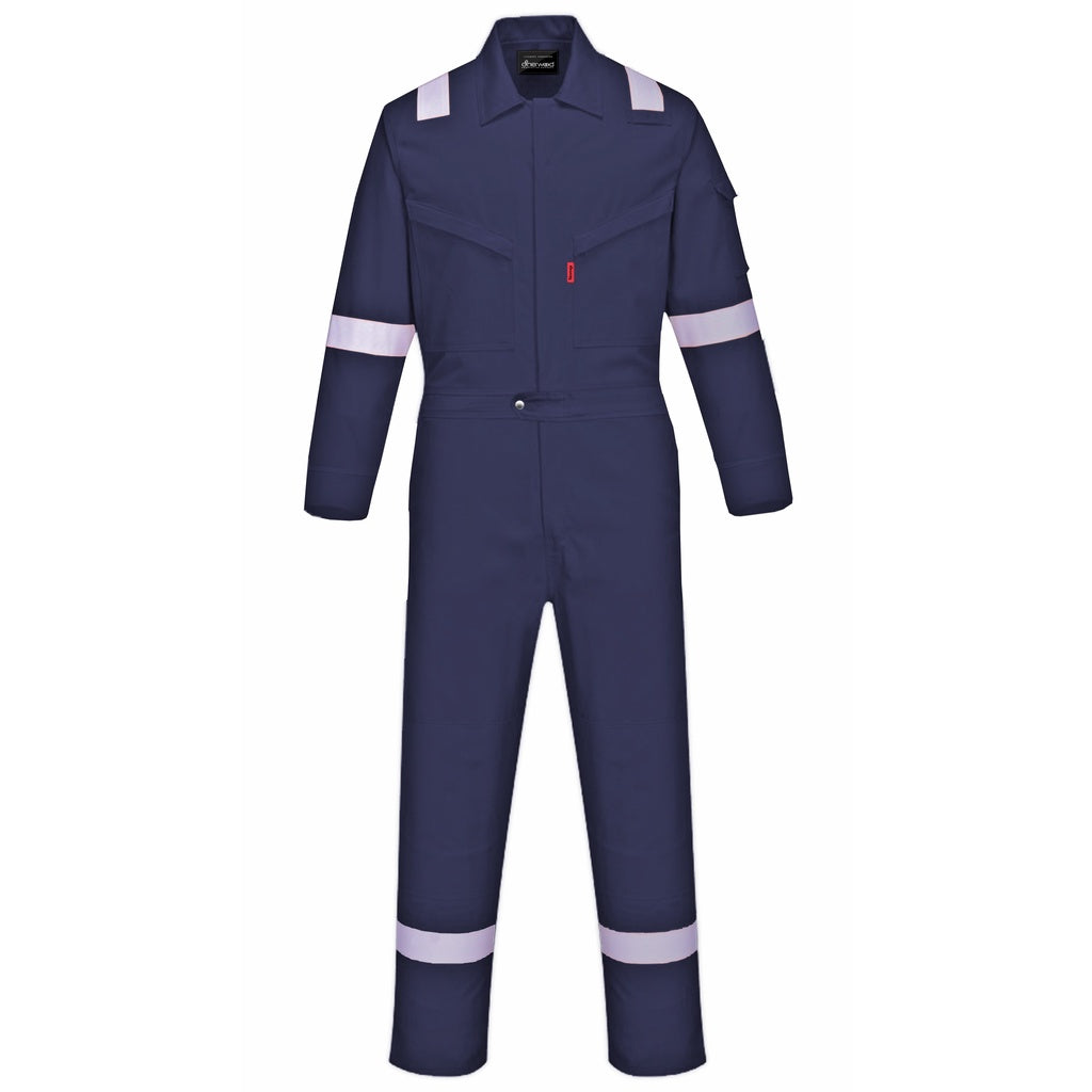 Sherwood Nomex IIIA Original Fire Resistance Coverall 2inch Reflector - BLACK SAFE OUTLET