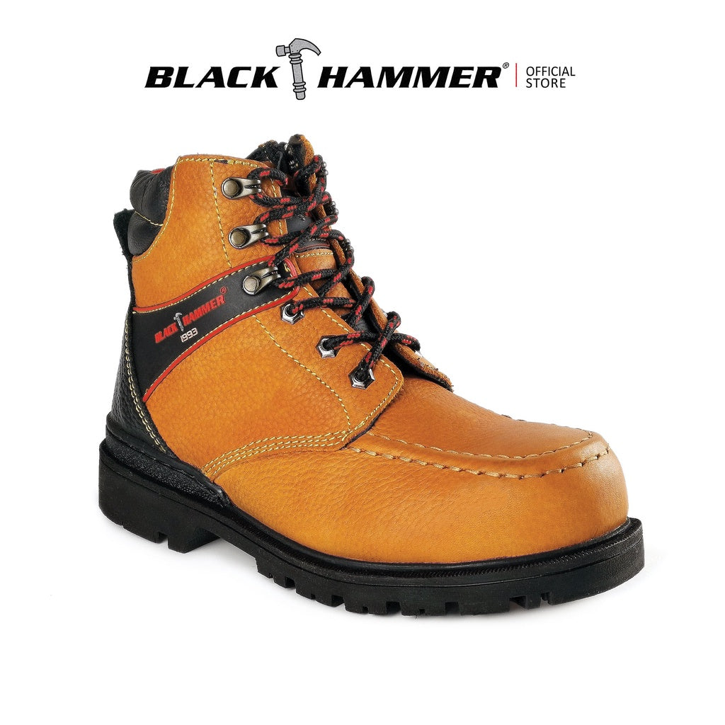 Black Hammer Men Mid Cut with Shoelace Safety Shoe BHS26607