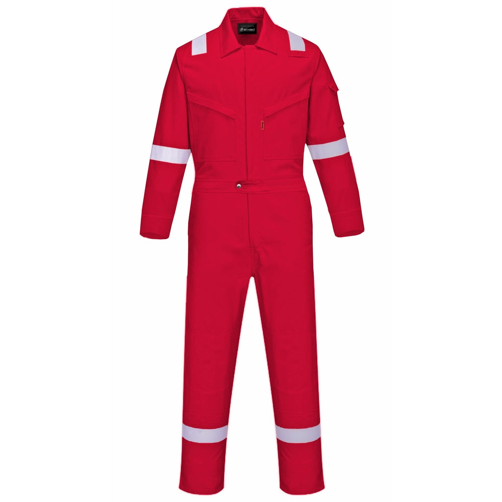Sherwood Nomex IIIA Original Fire Resistance Coverall 2inch Reflector - BLACK SAFE OUTLET