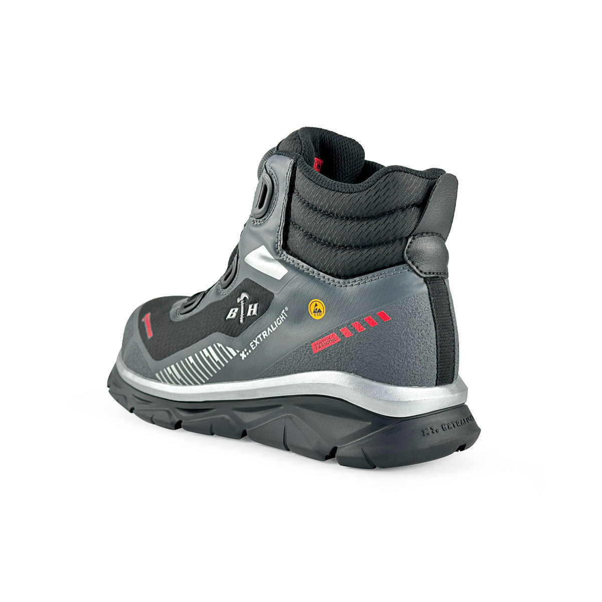 BLACK HAMMER Pro Series Men Mid Cut Waterproof ESD Extralight Safety Shoe BHS-22004 - BLACK SAFE OUTLET