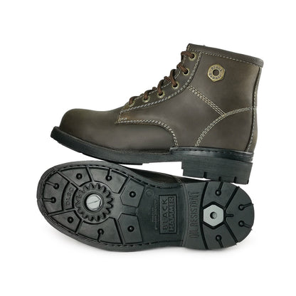 Black Hammer Men 4000 Series Mid Cut Safety Shoes BH 4892 - BLACK SAFE OUTLET